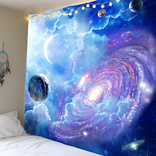 tapisserie murale art décor couverture rideau pique-nique nappe suspendus maison chambre salon dortoir décoration fantaisie galaxie cosmique ciel étoilé de 2021 ? € 9.67