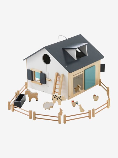 Grande ferme en bois FSC® multicolore - Vertbaudet