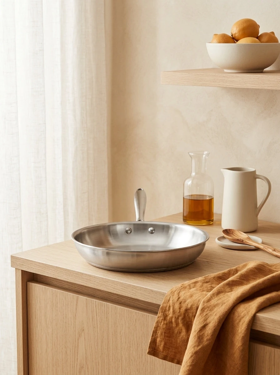 Poêle - Inox Triplex - Argenté