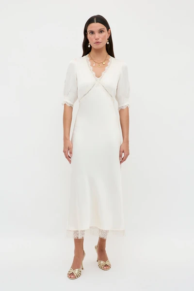 Annina Midi Dress in Ivory Pearl