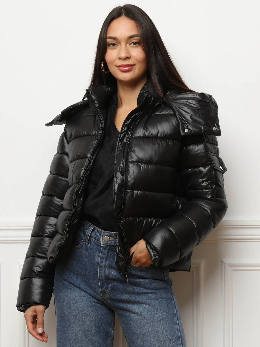 Doudoune courte à capuche