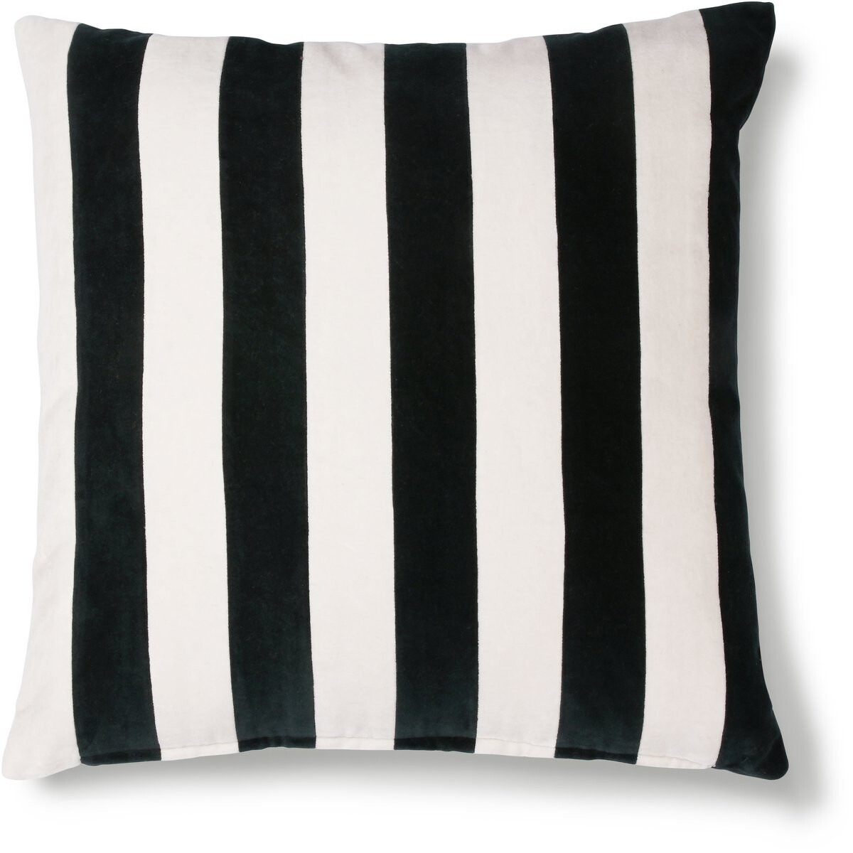 Coussin en velours à rayures noir et blanc - HKliving