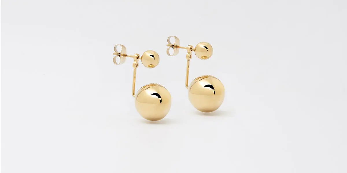 Boucles d'oreilles Harper (Acier doré)
