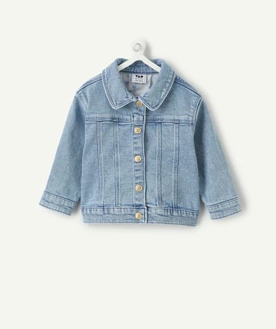 Veste en jean bleu bébé fille
