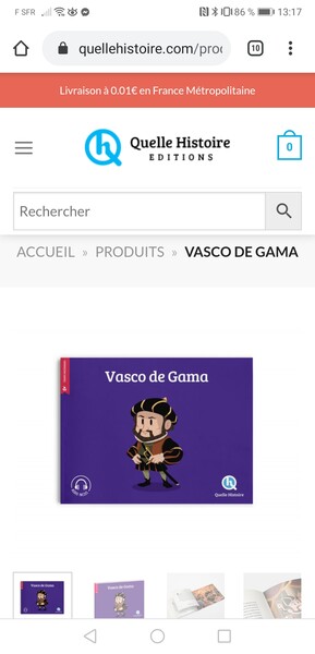 Livre quelle histoire Vasco DE GAMA