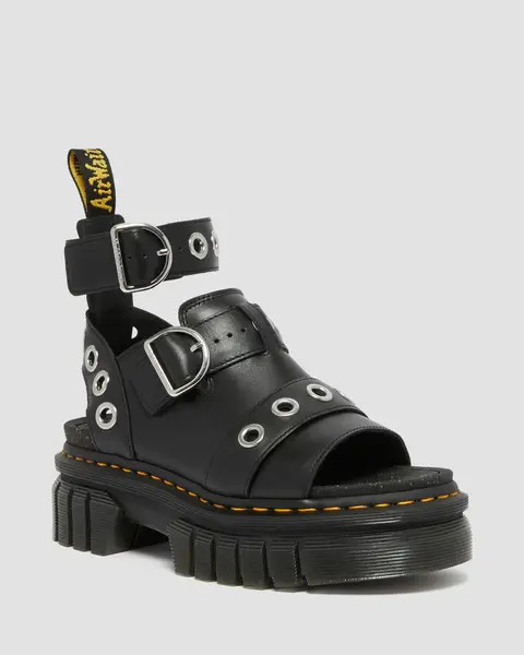 DR MARTENS Sandales plateformes Ricki Hardware en cuir Nappa Lux