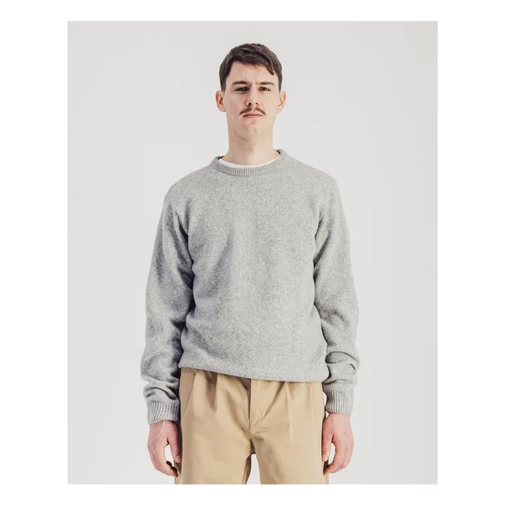 Parages - Pull Jonas Laine Mérinos Superfine - Gris chiné | Smallable