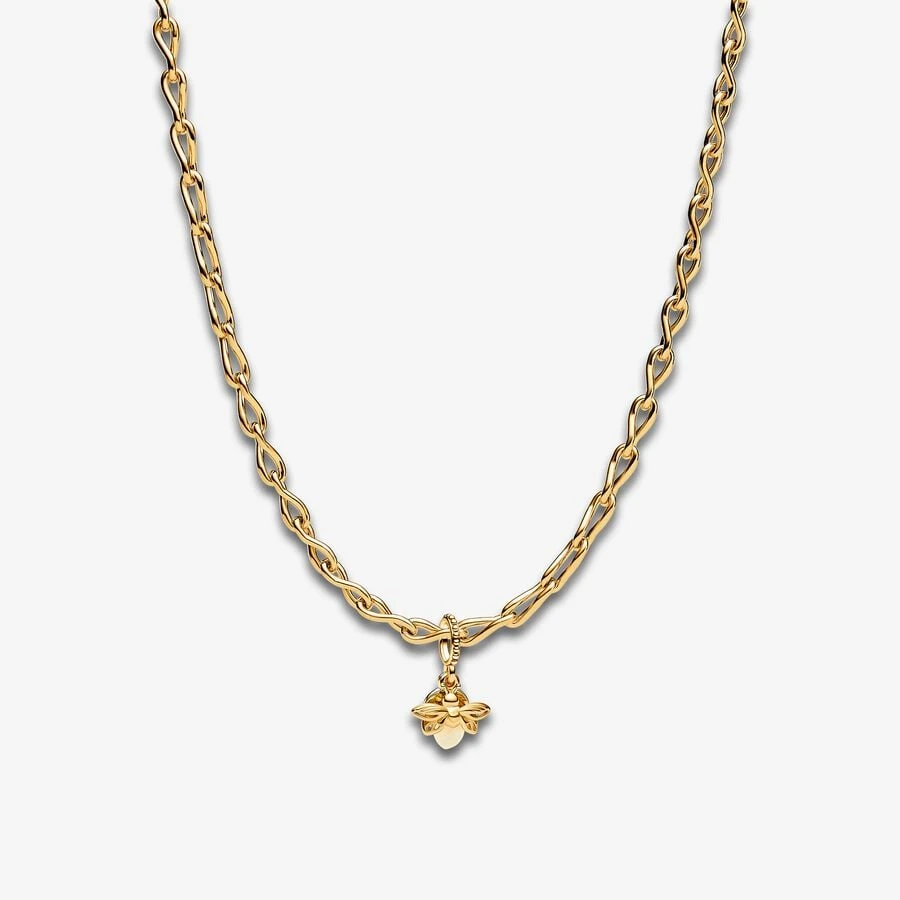 Collier Composé Chaîne Infini & Charm Luciole Phosphorescente