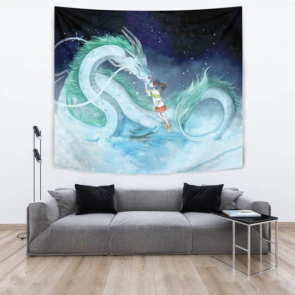 Ghibli Spirited Away Haku and Chihiro Tapestry - Ghibli Merch Store - Official Studio Ghibli Merchandise