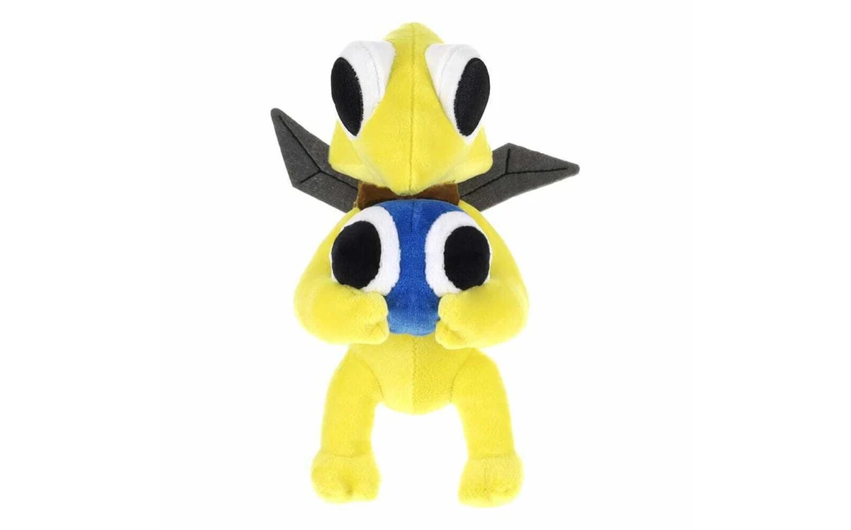 Roblox Rainbow Friends Assortiment de peluches à collectionner S3 Bleu Vert et Jaune