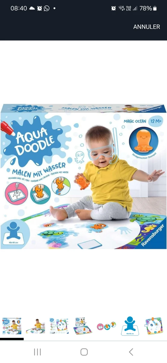 Tapis dessin eau