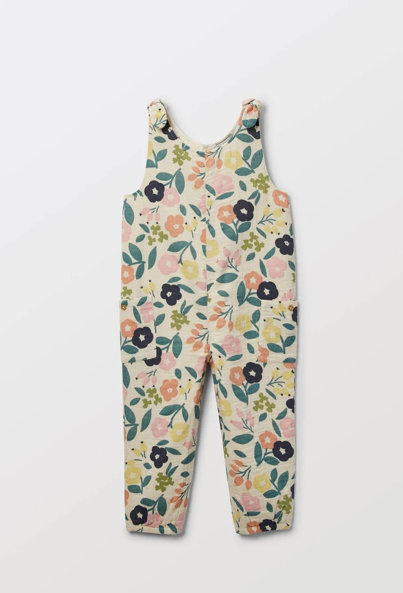 Salopette longue imprimée en coton BIO GOTS