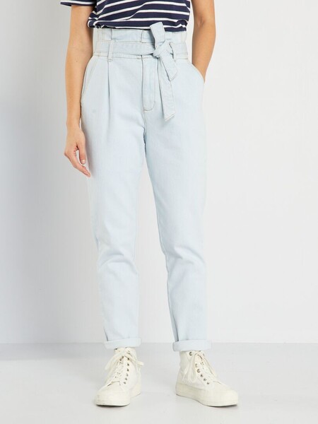 Jean paperbag avec ceinture