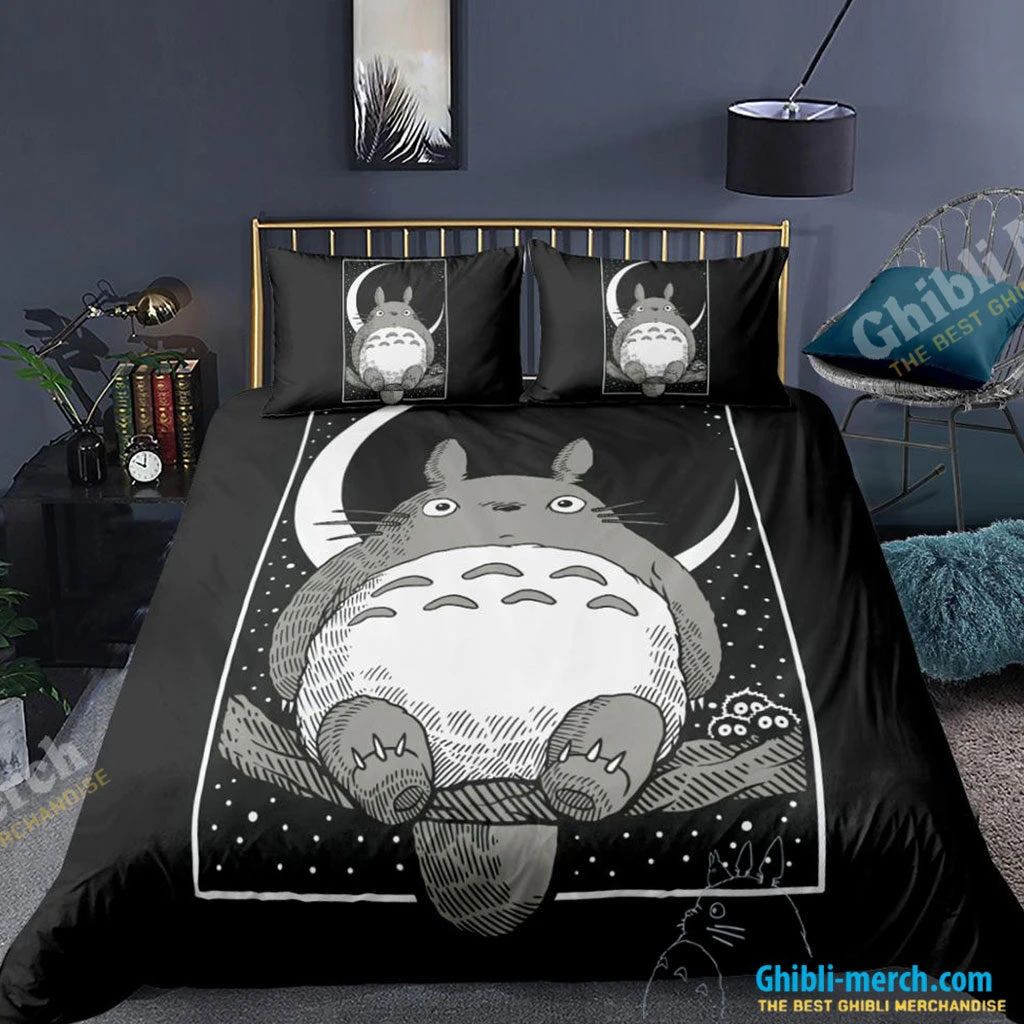 Cute Totoro in the Night Bedding set - Ghibli Merch Store - Official Studio Ghibli Merchandise