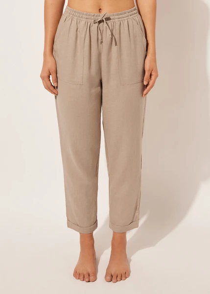 Pantalon en lin et viscose