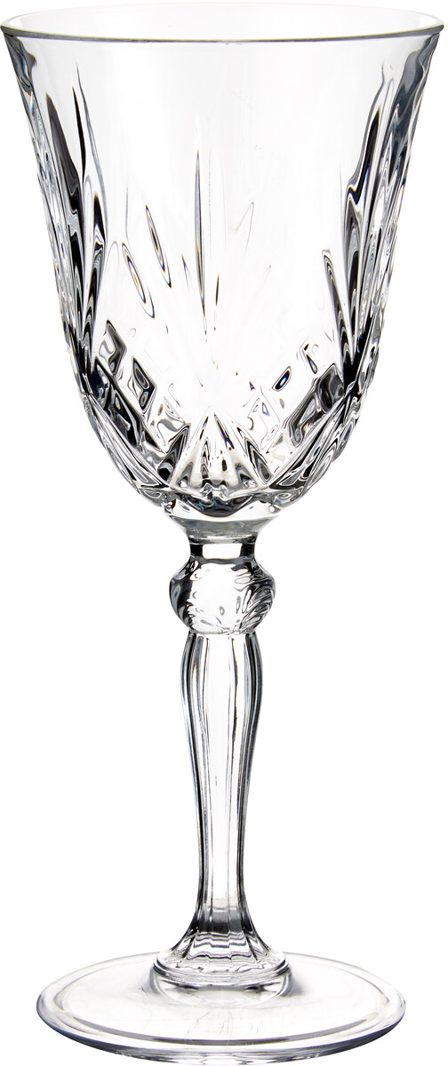 Verres à vin blanc en cristal à surface rainurée Melodia, 6 pièces