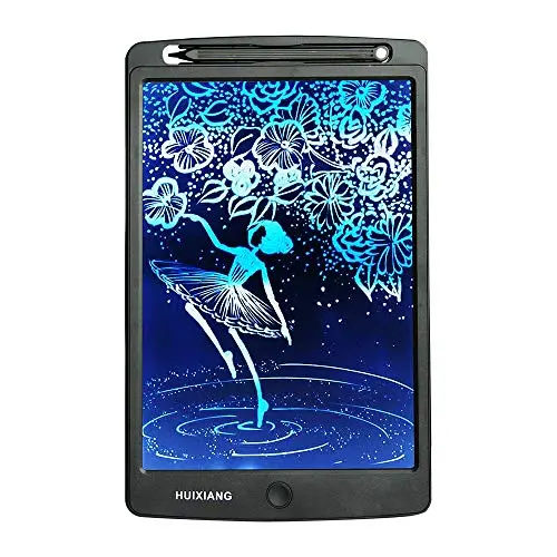 Tablette D'écriture LCD 10 Pouces HUIXIANG Ardoises Numérique eWriters Writing Tablet Ecriture à Dessin Électronique Tableau Jouets Cadeaux de Noël pour Enfants Garçons Filles Dessin Étudian (Noir)