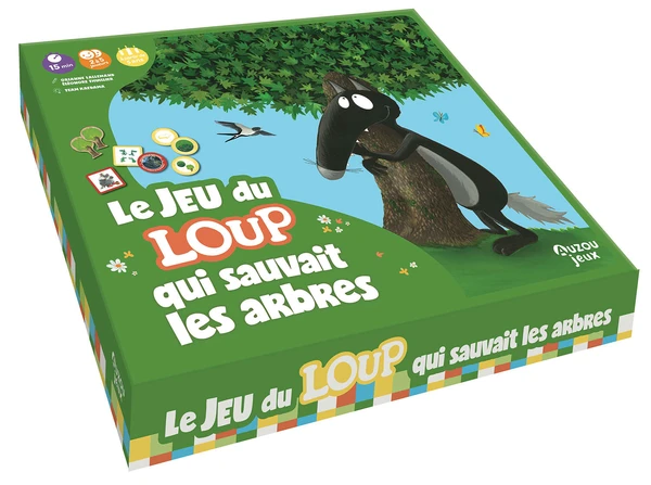 Grands jeux - Le jeu du loup qui sauvait les arbres - Jeux enfants - Auzou
