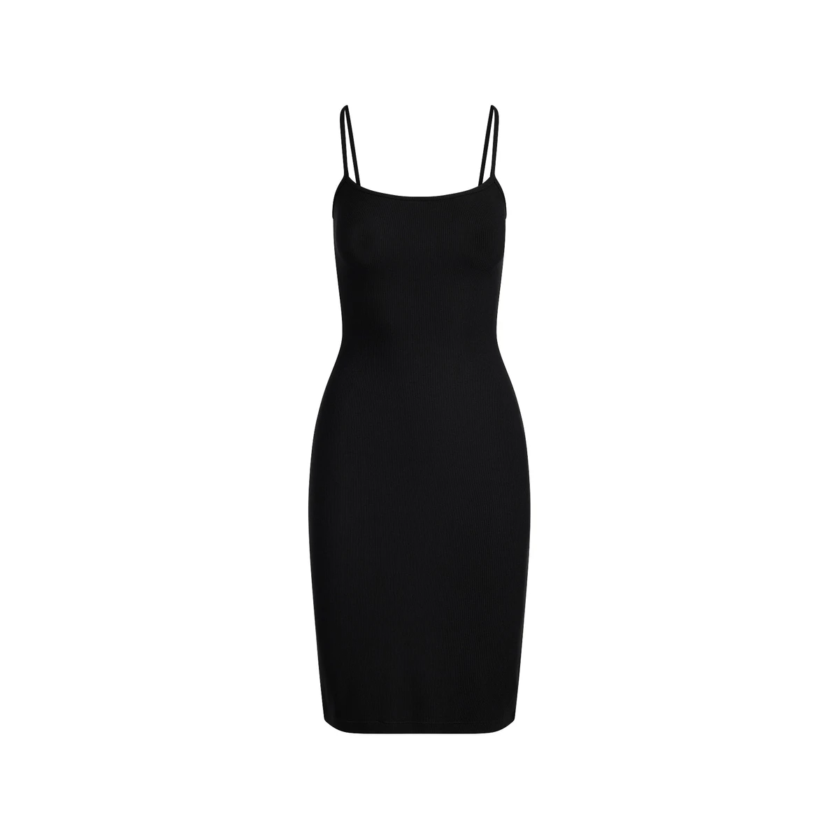 SOFT LOUNGE MIDI SLIP DRESS | ONYX