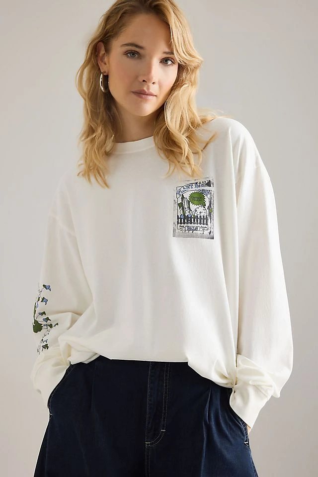 T-shirt graphique à manches longues Damson Madder Plant Patch Pals