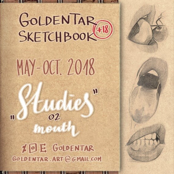 Études 02 - bouche - GoldenTar - carnet de croquis numérique - mai - octobre 2018