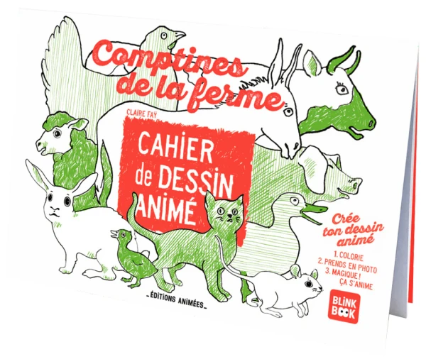 Cahier de dessin animé | Comptines de la ferme | BlinkBook