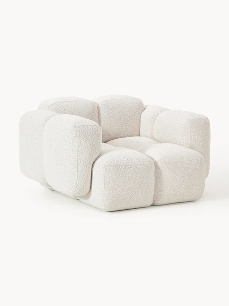Fauteuil lounge en bouclette Tayla