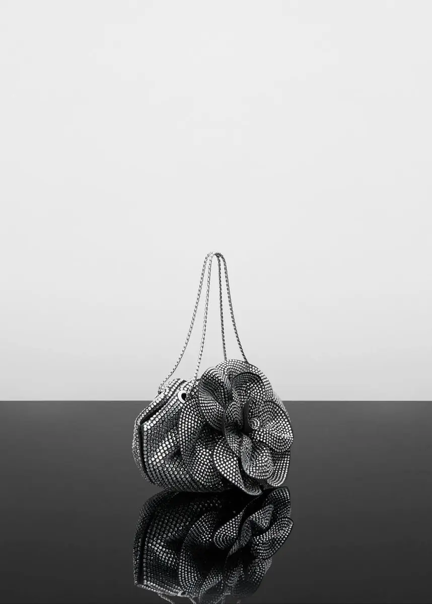Sac maxi-fleur strass - Femme | Mango France