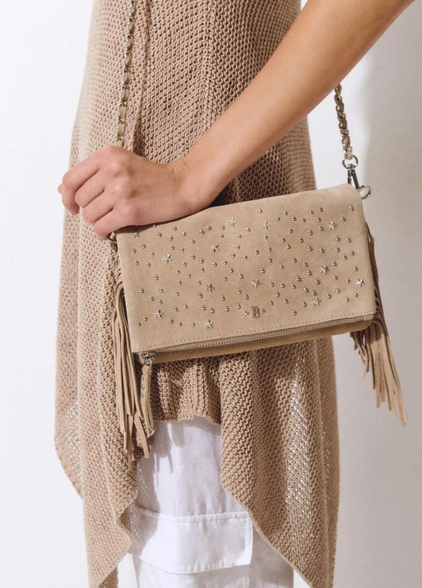 Sac franges rabat clous