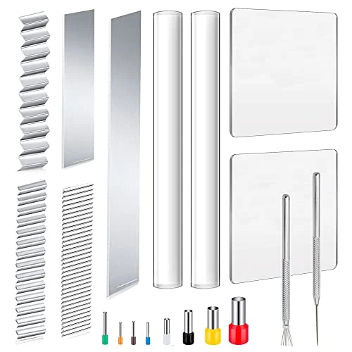 Yayatty 19 PCS Outils de Modelage Céramique, Outils Sculpture Argile, Rouleau à Pâtisserie en Acrylique, Lame de Trancheuse D'argile, Emporte-pièces Ronds pour Sculpture Argile Poterie