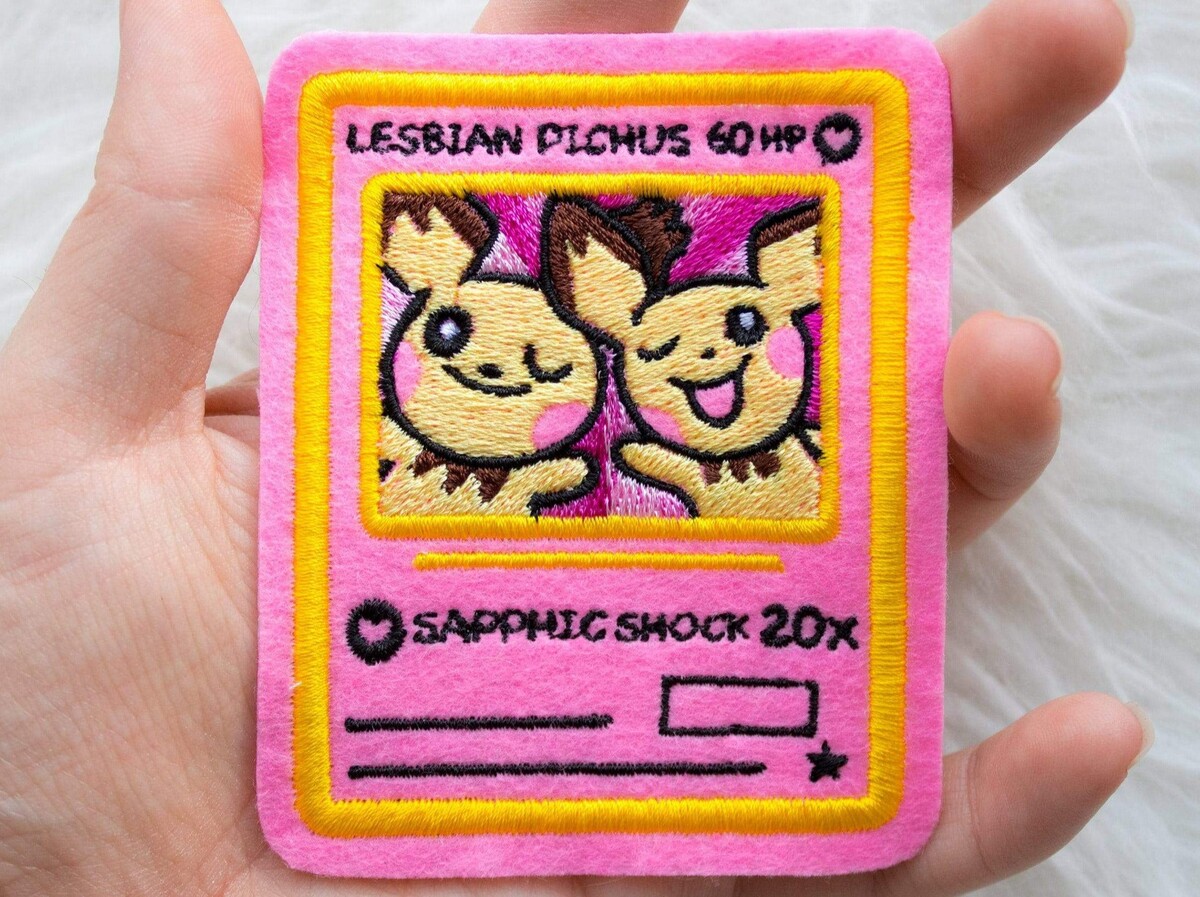 Lesbian Pıchus Card Sew-On Patch