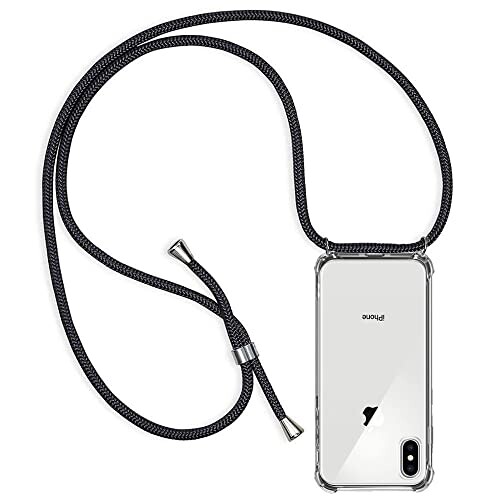Coque pour iPhone X avec cordon noir