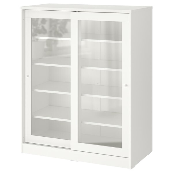SYVDE Rangement avec portes en verre, blanc - IKEA