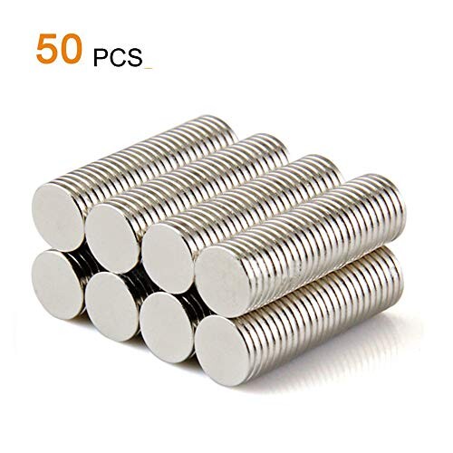 Yizhet 50 solides pièce d'aimant de néodyme N42 8 x 1 mm disques circulaires super-aimants