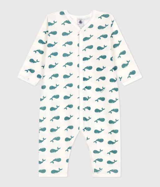 Pyjama bébé en coton sans pieds baleines