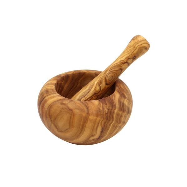Mortier + pilon en olivier 15 cm