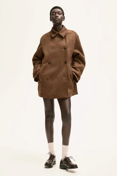 Veste à fermeture croisée - Marron - FEMME | H&M FR