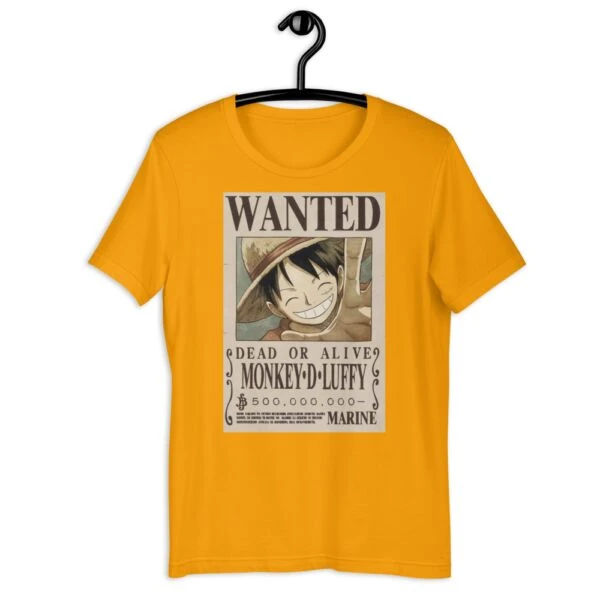 Luffy Wanted Poster Short-Sleeve Unisex T-Shirt - Official One Piece Merch Collection 2024 - One Piece Universe Store