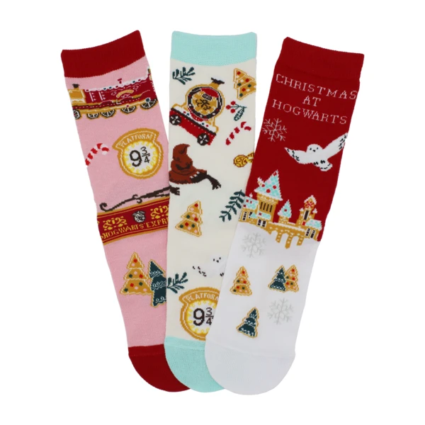 Hogwarts Christmas 3-Pack Socks