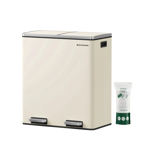 Poubelle à double compartiments