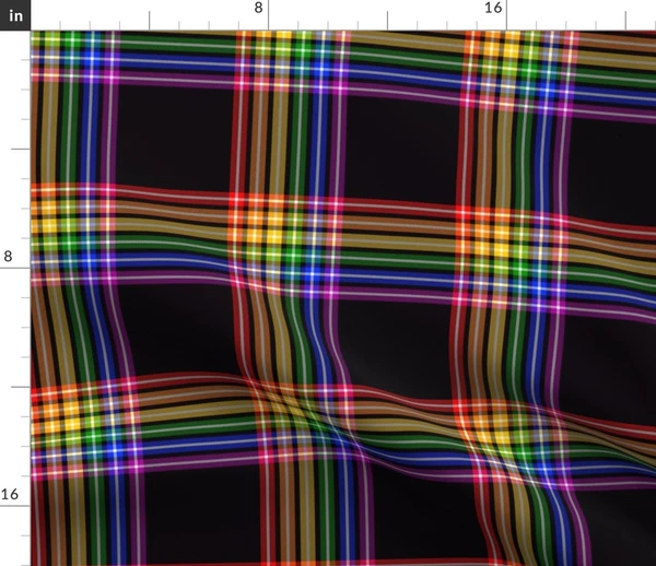 Rainbow Plaid Fabric | Spoonflower