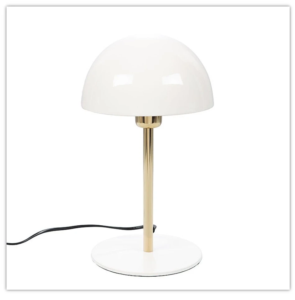 Lampe blanche doré 
