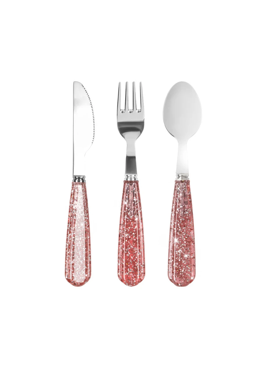 Konges Slojd Glitterbestek - Sparkly Cutlery - Sparkling Blush