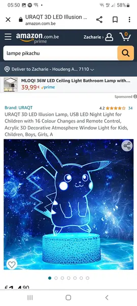 Lampe pikachu