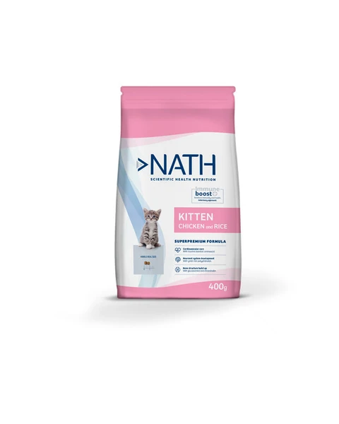 Nath - Croquettes Kitten au Poulet et Riz pour Chatons - 400g | Animalis