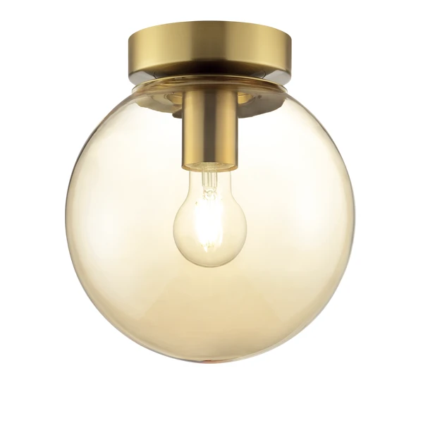 Plafonnier E27, cristal, ambre Callas D.22 cm INSPIRE | Leroy Merlin