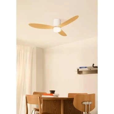 WIND LITE - Ventilateur de plafond silencieux 40W Ø132 cm adapté pour l'intérieur et l'extérieur