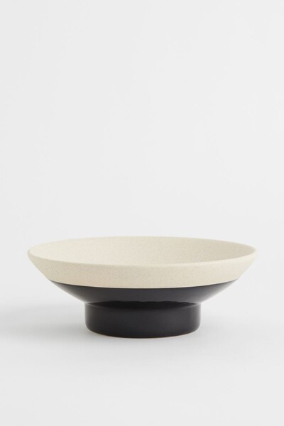 Bol en grès cérame - Beige clair/noir - Home All | H&M FR