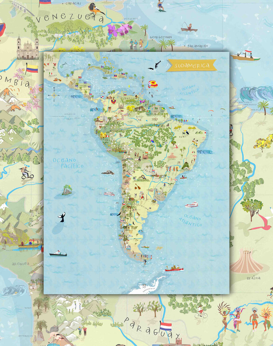 Sudamérica ilustrada - Lámina