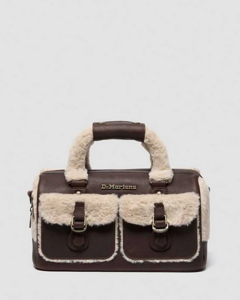 DR MARTENS SAC EN CUIR ET FOURRURE SYNTHÉTIQUE À ANSES SUPÉRIEURES